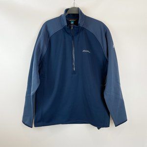 Eddie Bauer Outpace Storm HZ Mock 1/2-Zip Blue First Ascent XL